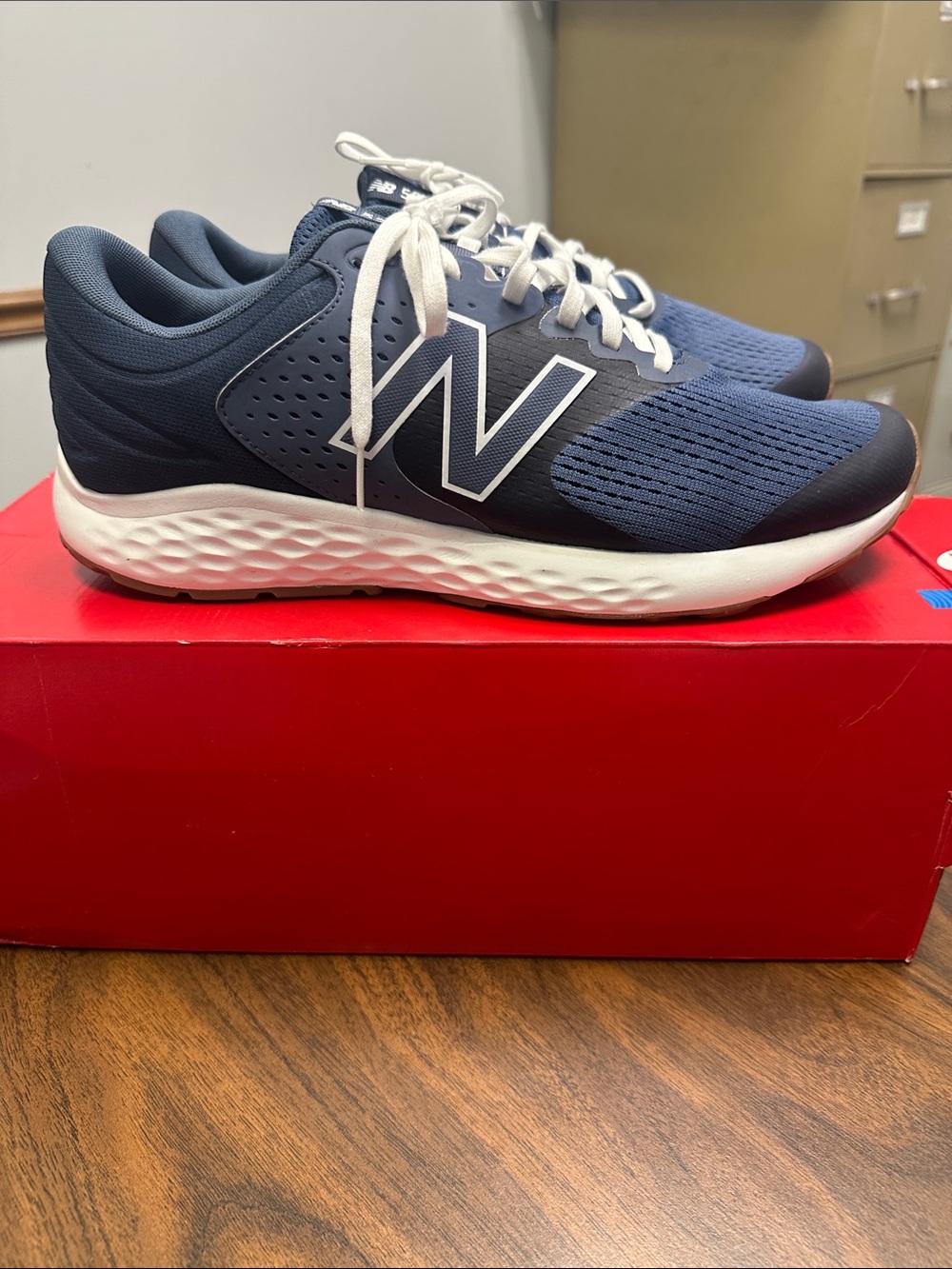 New Balance Navy & White Athletic Sneakers
